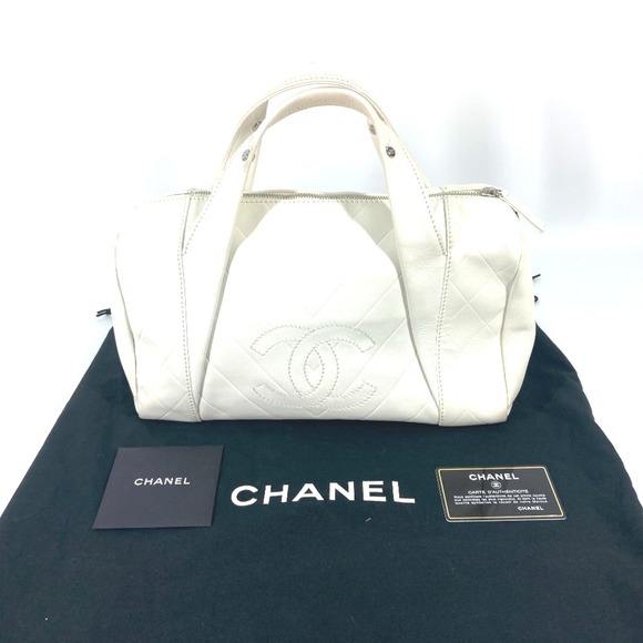 CHANEL White Boston Bag - Picture 12 of 16